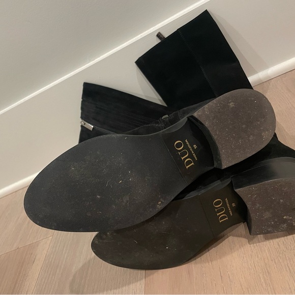 DuoBoots Haltham Standard Knee High Boots in Black Suede Sz 39 - Picture 9 of 13